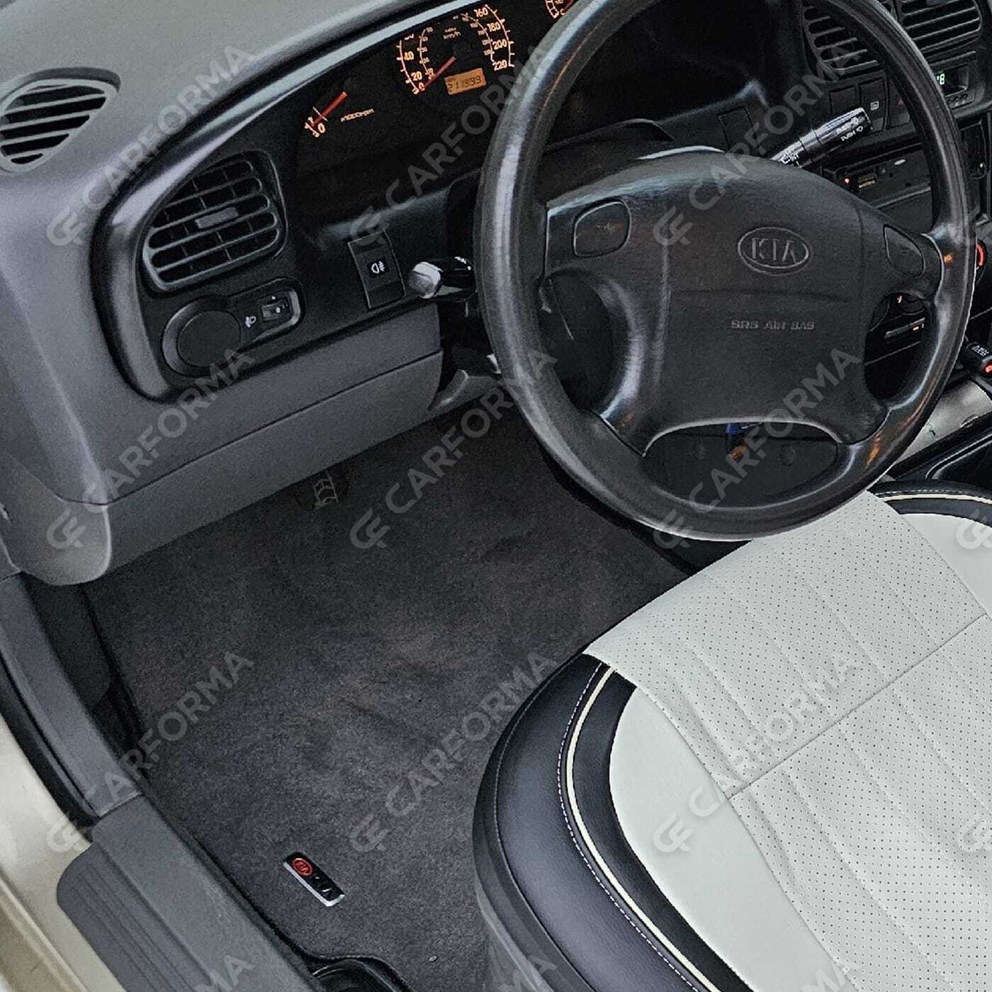 Ворсовые коврики на KIA Spectra 2000&nbsp;-&nbsp;2011 в Чебоксарах