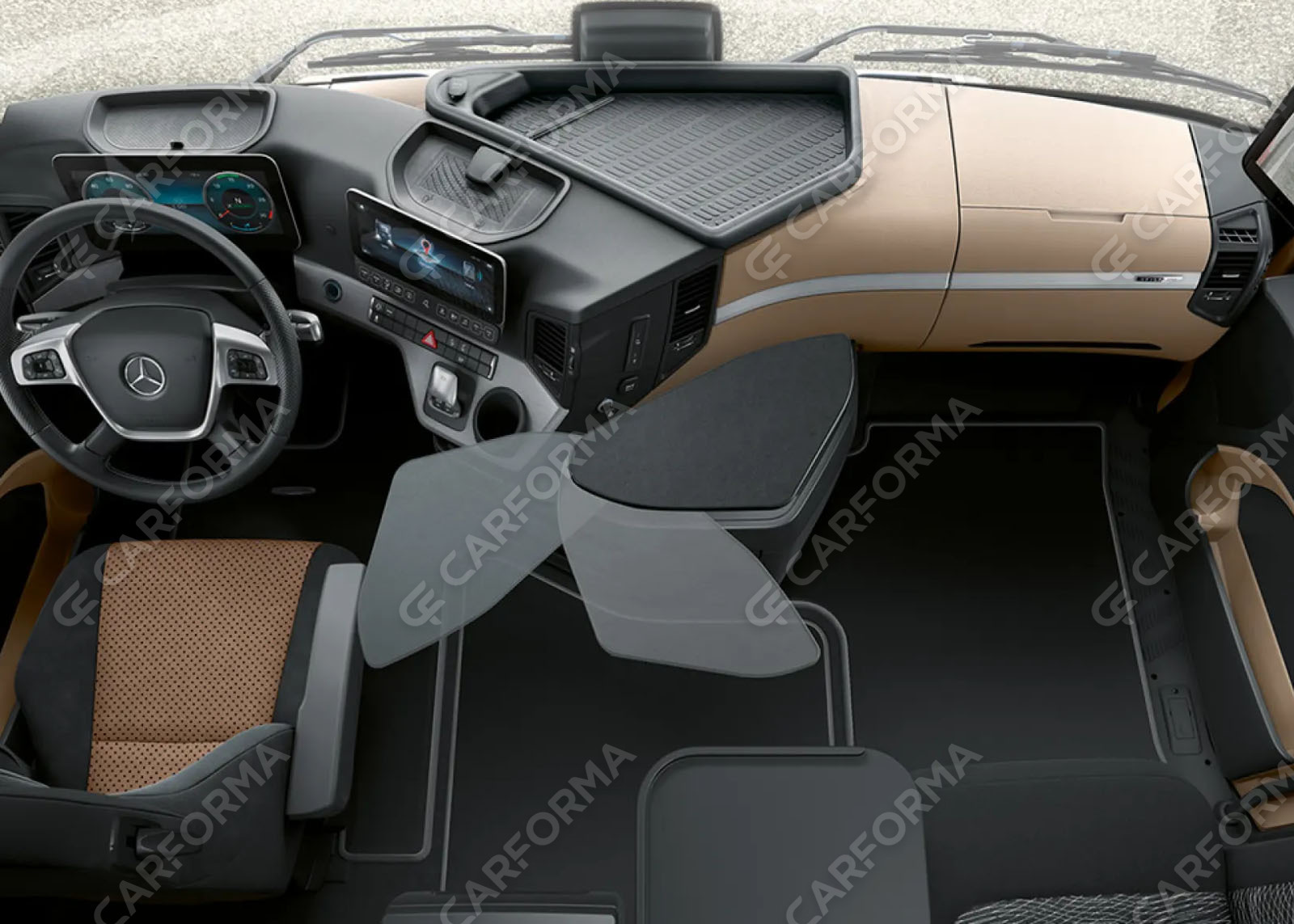 Ворсовые коврики на Mercedes Actros MP4 MP5 тягач GigaSpace 2011&nbsp;-&nbsp;2026 в Чебоксарах