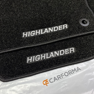 Ворсовые коврики на Toyota Highlander I 2001 - 2007 в Чебоксарах Ворсовые коврики на Toyota Highlander I 2001 - 2007 в Чебоксарах