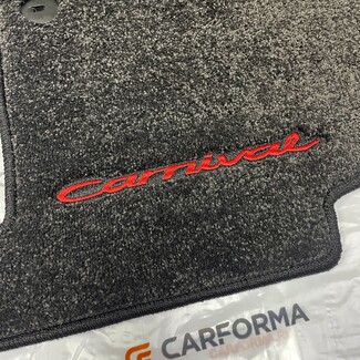 Ворсовые коврики на KIA Carnival III 7 мест 2014 - 2021 в Чебоксарах Ворсовые коврики на KIA Carnival III 7 мест 2014 - 2021 в Чебоксарах