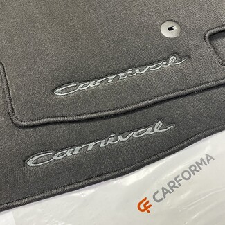 Ворсовые коврики на KIA Carnival IV 7 мест без оттоманок 2020 - 2026 в Чебоксарах Ворсовые коврики на KIA Carnival IV 7 мест без оттоманок 2020 - 2026 в Чебоксарах
