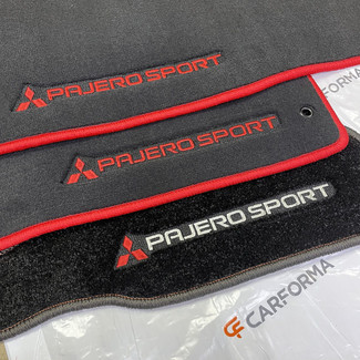 Ворсовые коврики на Mitsubishi Pajero Sport III 2015 - 2026 в Чебоксарах Ворсовые коврики на Mitsubishi Pajero Sport III 2015 - 2026 в Чебоксарах